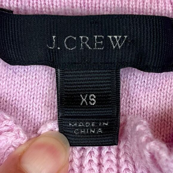 J. Crew Women’s Pink Ruffle Mock Turtleneck Sweater XS - Picture 7 of 10